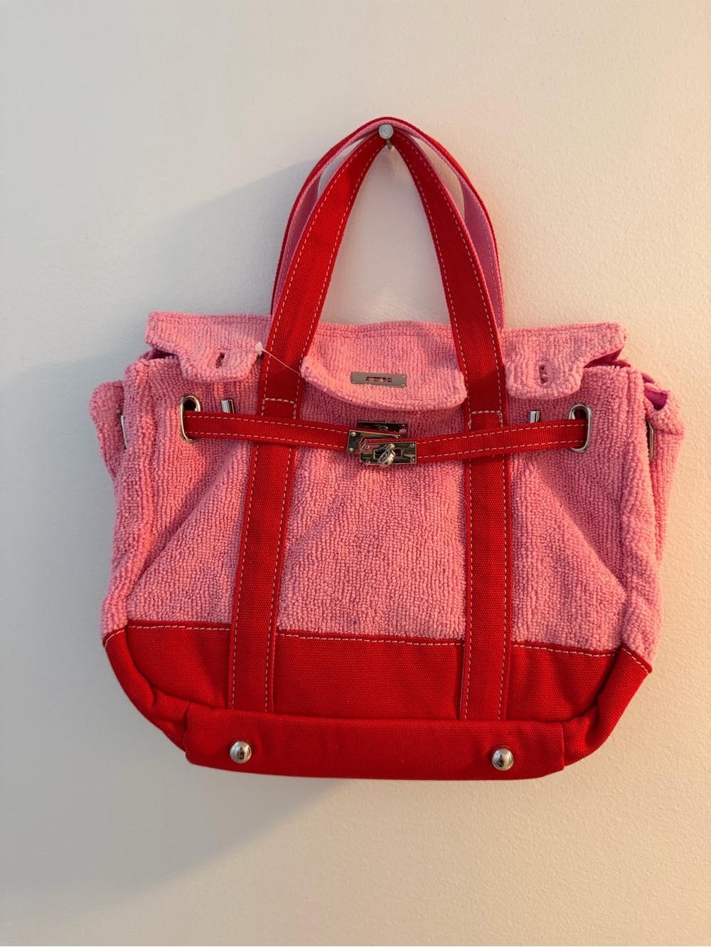Sunwin Madaket Terry and Cotton Canvas Small Tote Handbag
